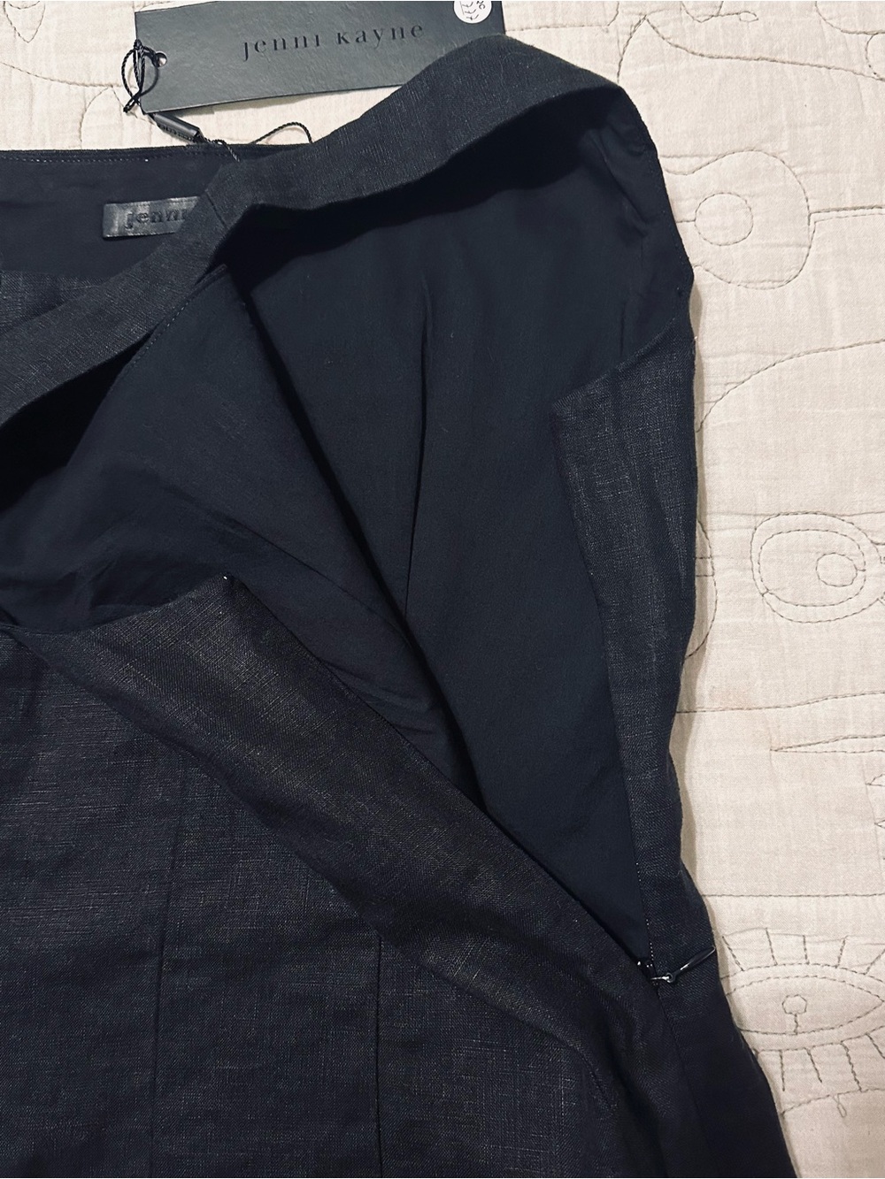 Jenni Kayne Kinney Linen Dress Black NWT Medium MSRP $445 - Picture 9 of 11